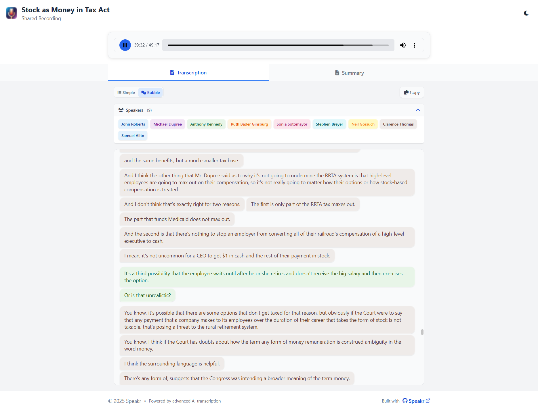 Shared Recording View